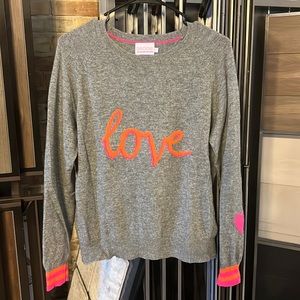 Brodie cashmere sweater with love and hearts